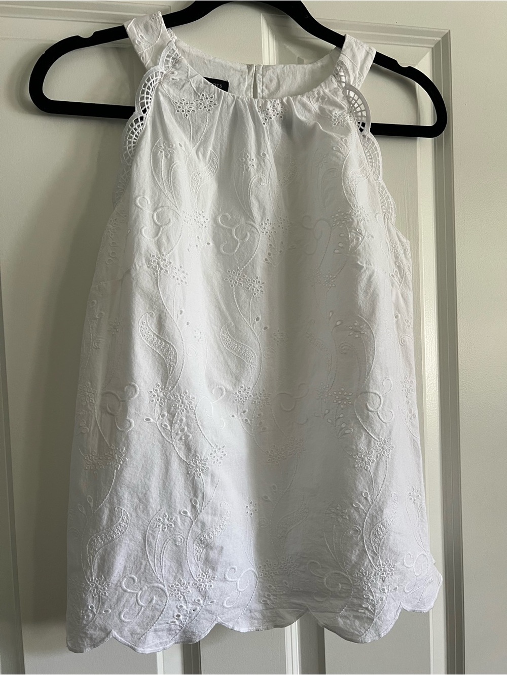 Talbots White Eyelet Cotton Sundress